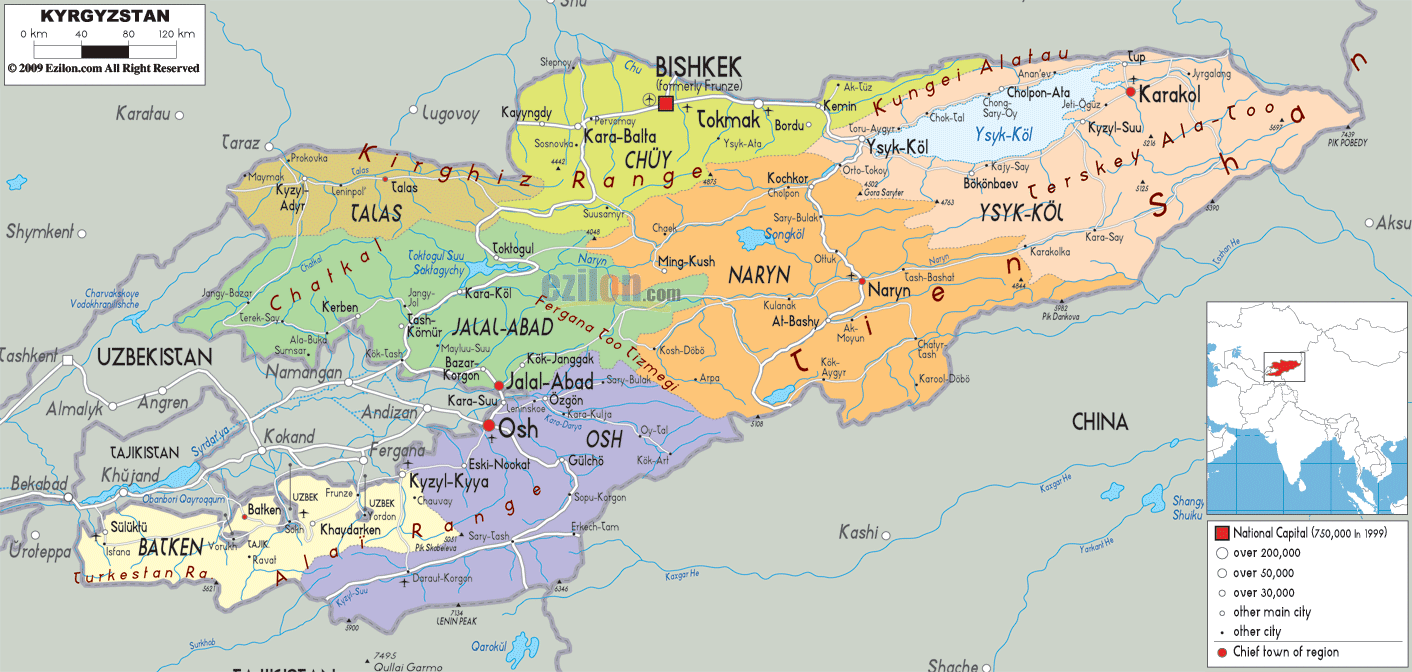 political-map-of-Kyrgystan